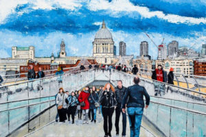 St. Paul’s Cathedral & the Millennium Bridge, London, Limited Edition Print
